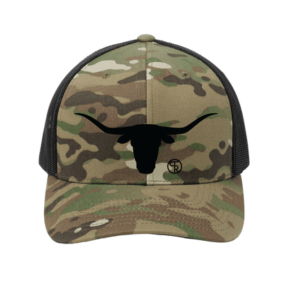 6 Panel Bull Head Mesh Back Hat